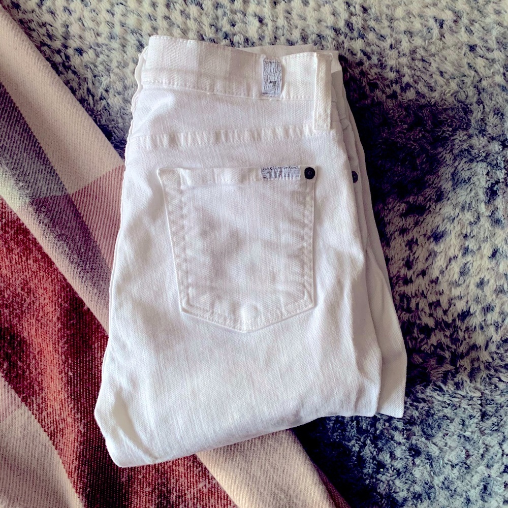 7 for All Mankind White Jeans